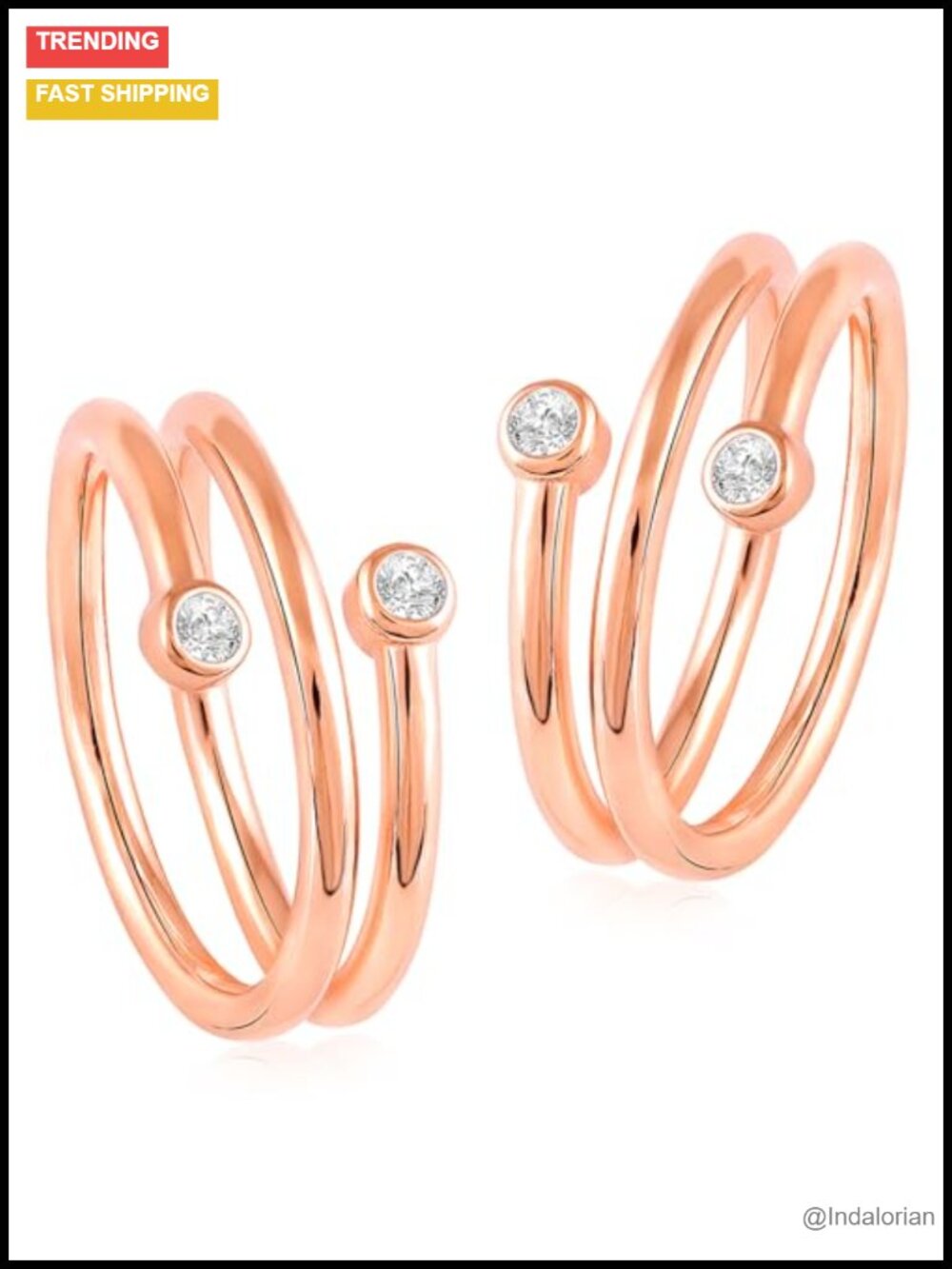 925 Sterling Silver Cubic Zirconia Toe Ring Adjustable Gift